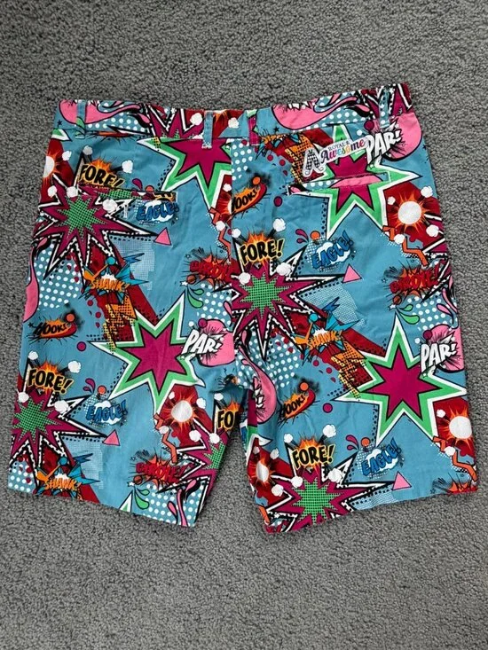 "Partoon" Golf Shorts from Royal & Awesome - Loud and Funky -Men's Sz. 40 - VGUC - Picture 7 of 9